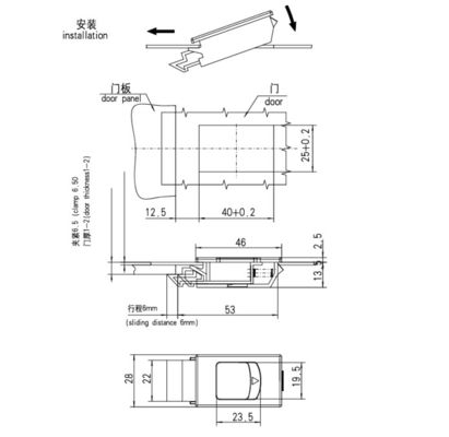 Hasp Plastic Slam Latch White Toggle Cabinet Latch For Industrial Equipment Cabinet